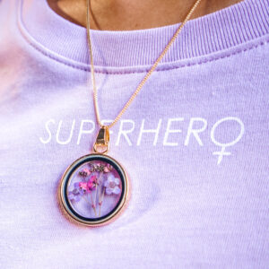 Pressed Flower Pendant and Chain