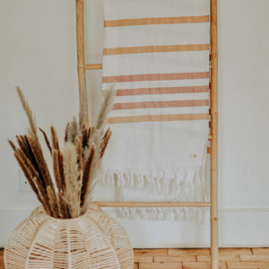 Tan Striped Turkish Towel
