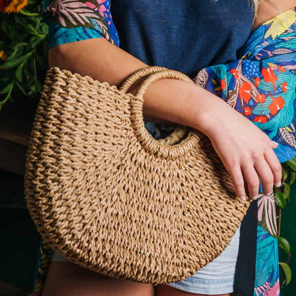 Handwoven Straw Tote Bag