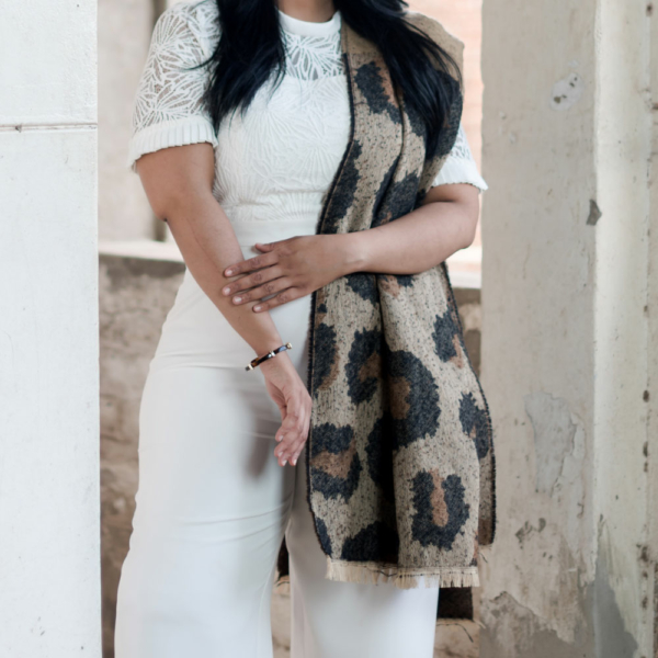 Emperador Leopard Print Scarf