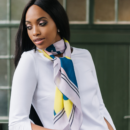 Lush Chartreuse Abstract Printed Scarf