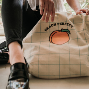 Peach Canvas Tote