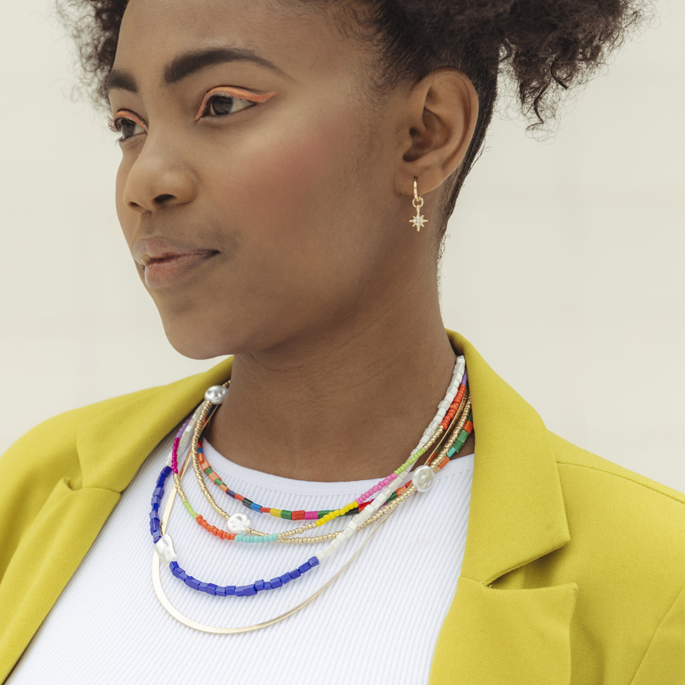 Bold Beaded Necklace Set The Box Fashion