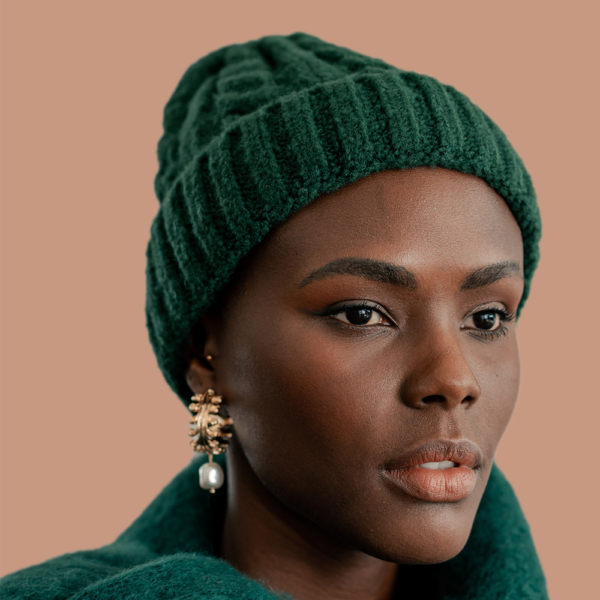 Knitted Emerald Beanie