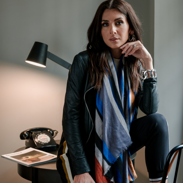 Retro Blue Scarf