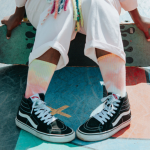 Textured Tie-Dye Socks
