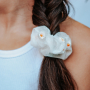 Daisy Mesh Scrunchie