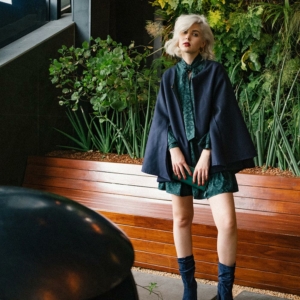 Forest Navy Cape