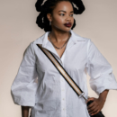 Black Striped Bag Strap