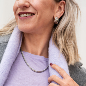 Silver Herringbone Necklace