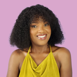 Brazilian 16 Inch Black Glueless Afro Wig