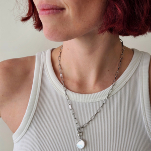 Silver Mother-of-Pearl Charm